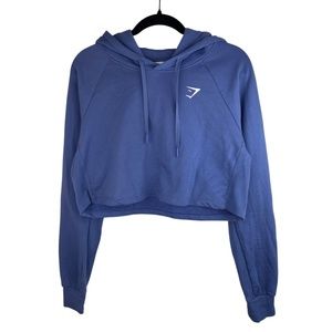 Gymshark Cropped Workout Hoodie in Violet Medium